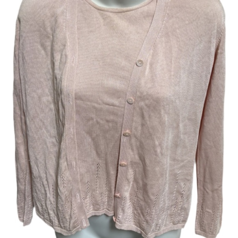 Oscar de la Renta Pink Crop Sleeveless Tank Top